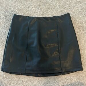 Abercrombie Black Vegan Leather Skirt